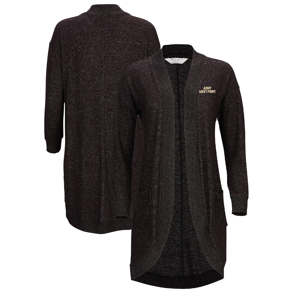 Women's Black Army Knights Oversized Cuddle Tri-Blend Cardigan