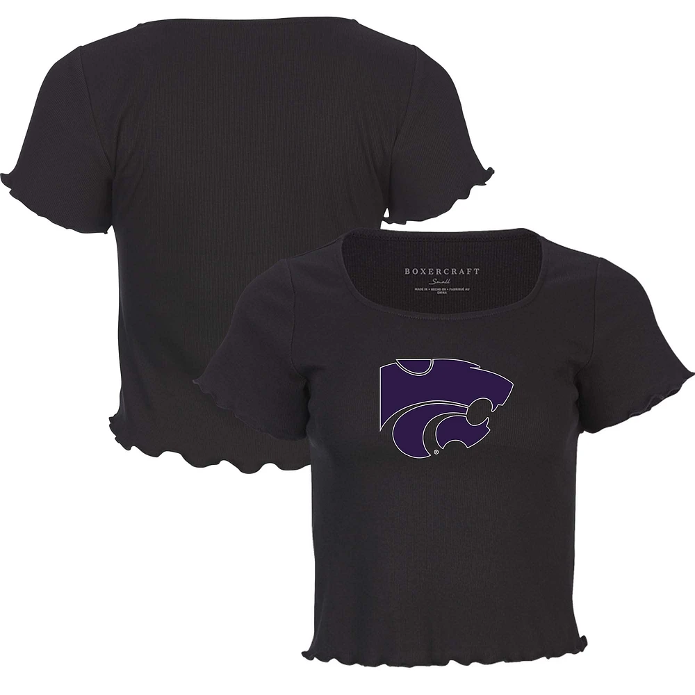 Women's Black Kansas State Wildcats Baby Top T-Shirt