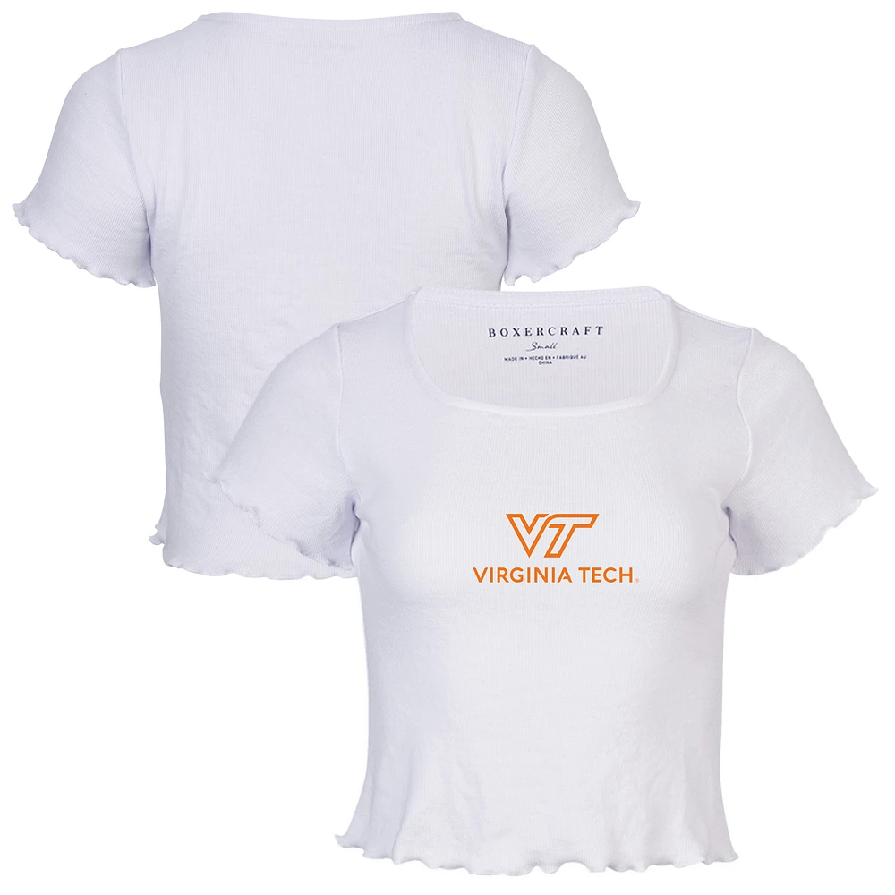 Women's White Virginia Tech Hokies Baby Top T-Shirt