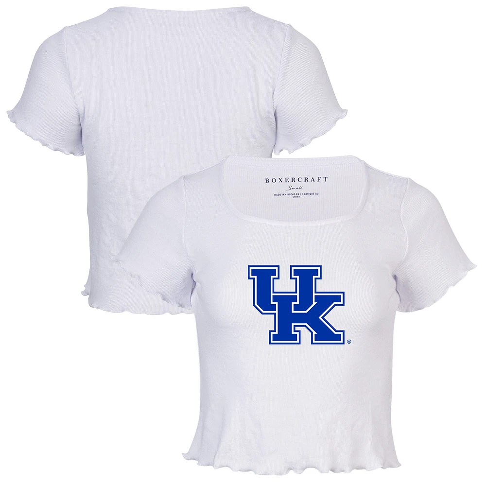 Women's White Kentucky Wildcats Baby Top T-Shirt