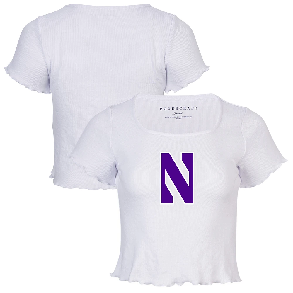 Women's White Northwestern Wildcats Baby Top T-Shirt