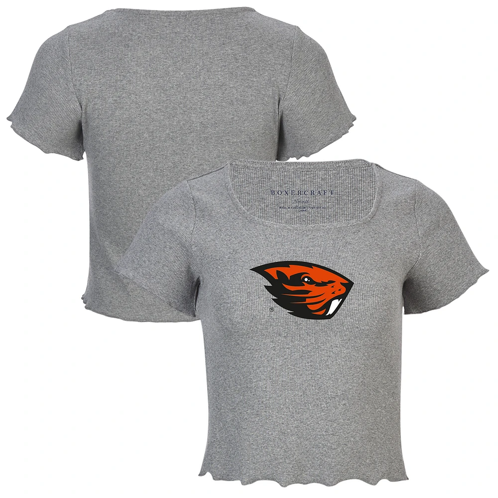 Women's Gray Oregon State Beavers Baby Top T-Shirt