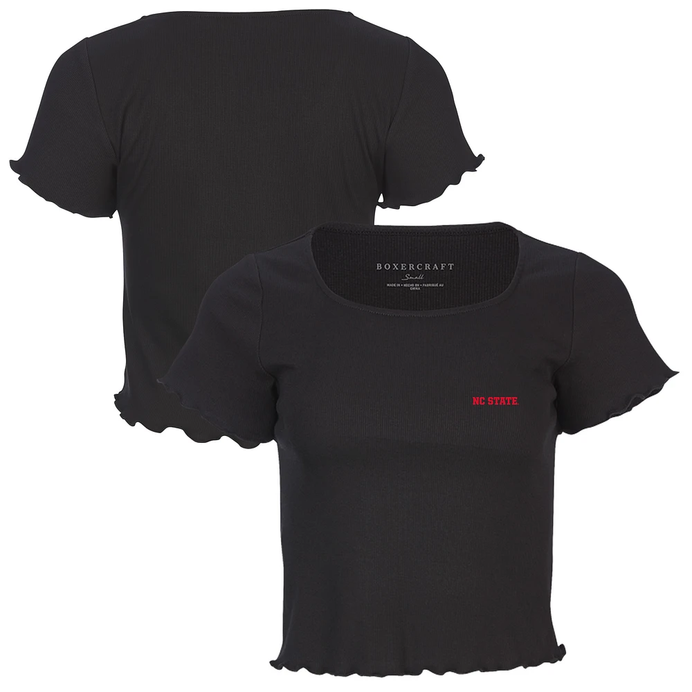 Women's Black NC State Wolfpack Baby Top T-Shirt