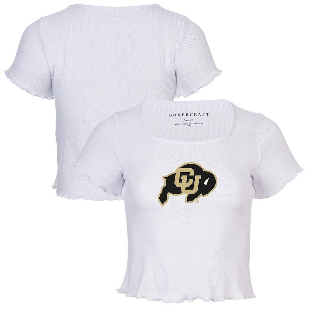 Women's White Colorado Buffaloes Baby Top T-Shirt
