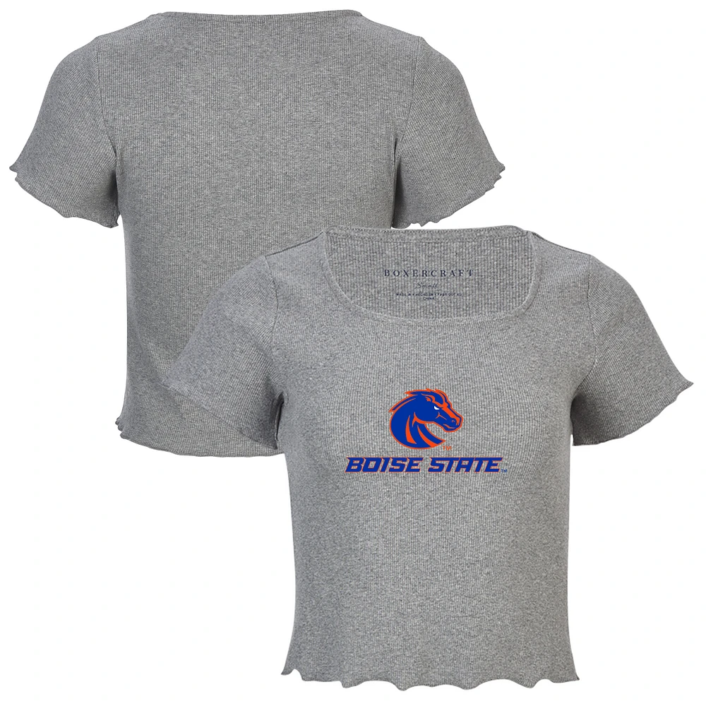 Women's Gray Boise State Broncos Baby Top T-Shirt