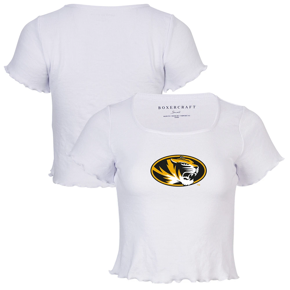 Women's White Missouri Tigers Baby Top T-Shirt