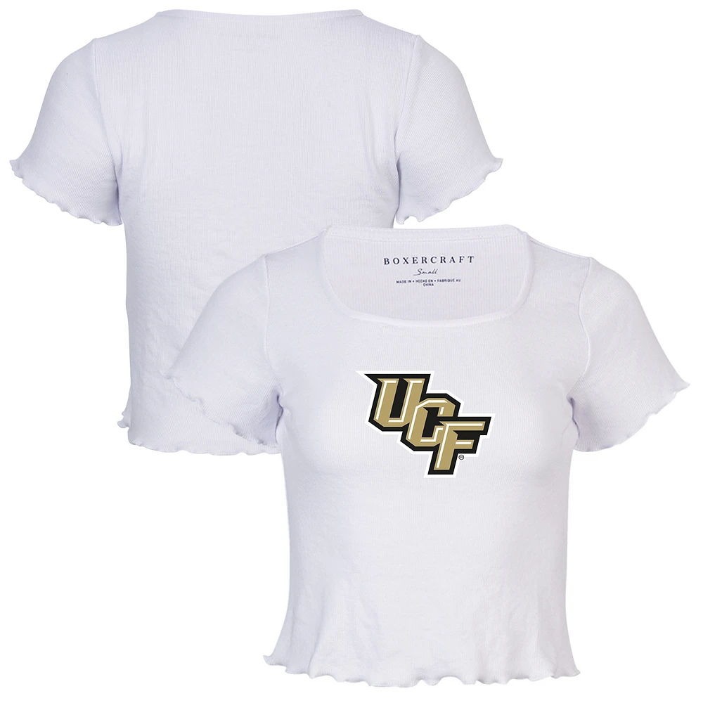 Women's White UCF Knights Baby Top T-Shirt