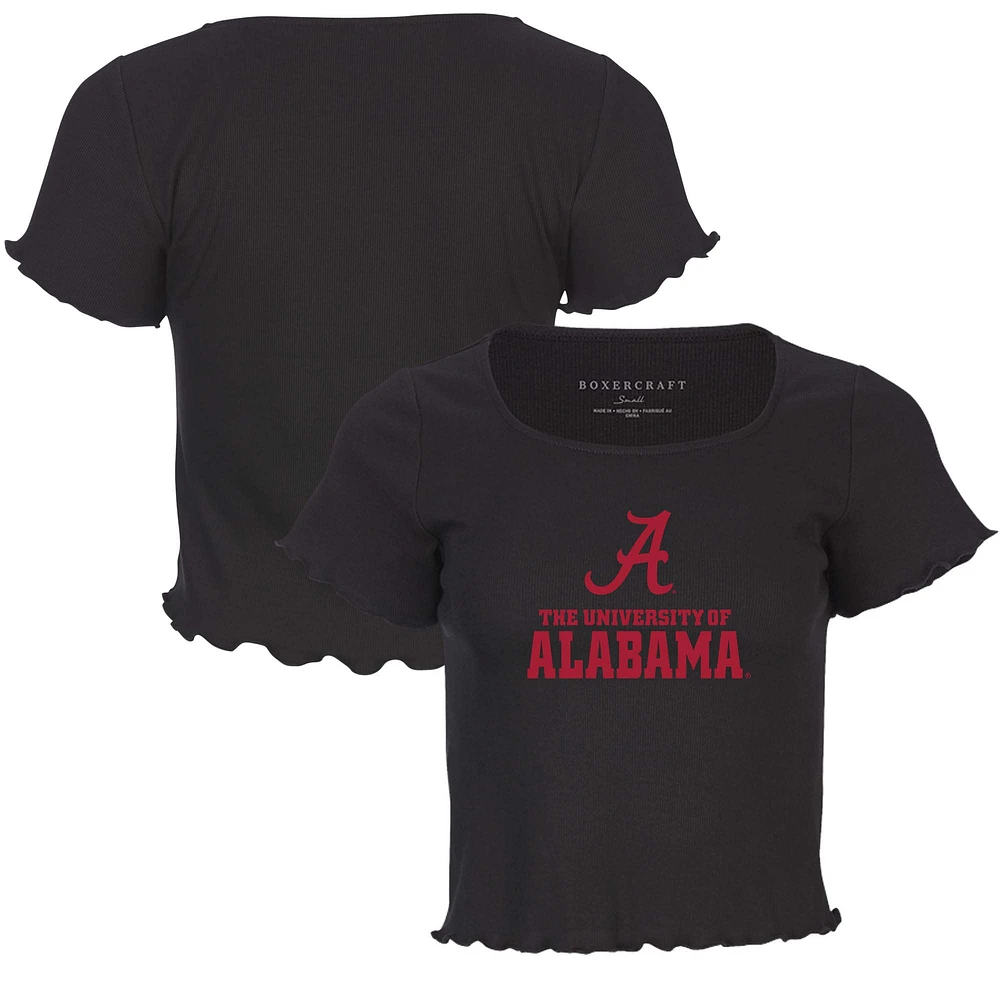 Women's Black Alabama Crimson Tide Baby Top T-Shirt