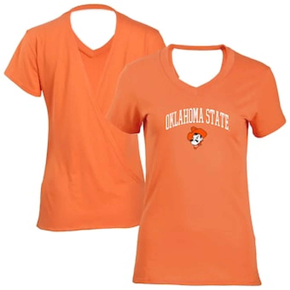 Women's Orange Oklahoma State Cowboys Bella Crossback T-Shirt