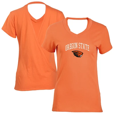 Women's Orange Oregon State Beavers Bella Crossback T-Shirt