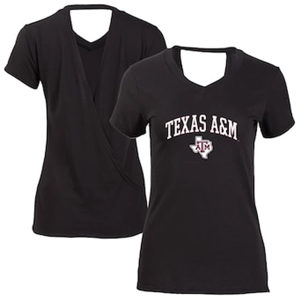 Women's Black Texas A&M Aggies Bella Crossback T-Shirt