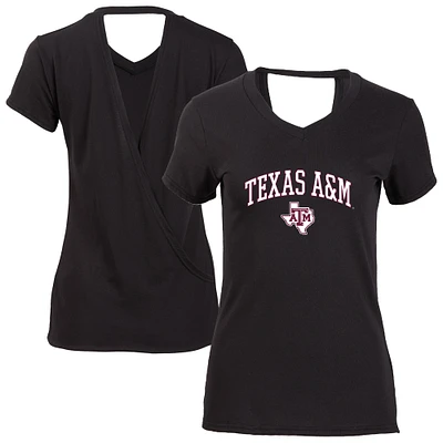 Women's Black Texas A&M Aggies Bella Crossback T-Shirt