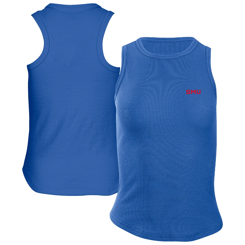 Women's Royal SMU Mustangs Adrienne Tank Top