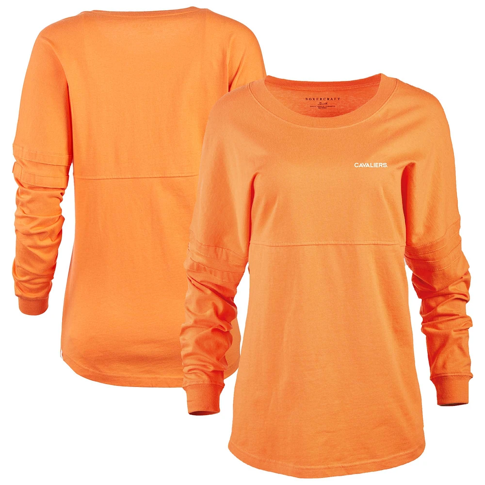 Women's Orange Virginia Cavaliers Pom Long Sleeve Jersey