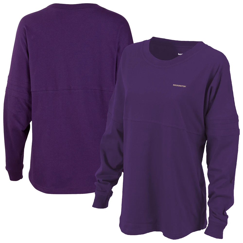 Women's Purple Washington Huskies Pom Long Sleeve Jersey
