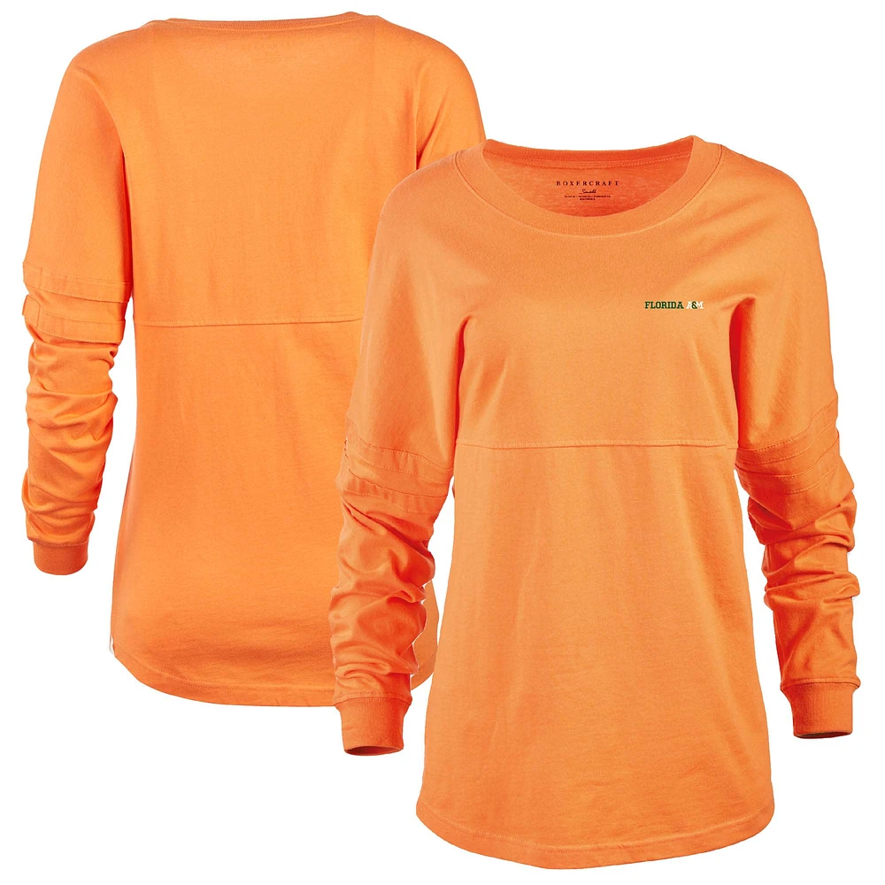 Women's Orange Florida A&M Rattlers Pom Long Sleeve Jersey