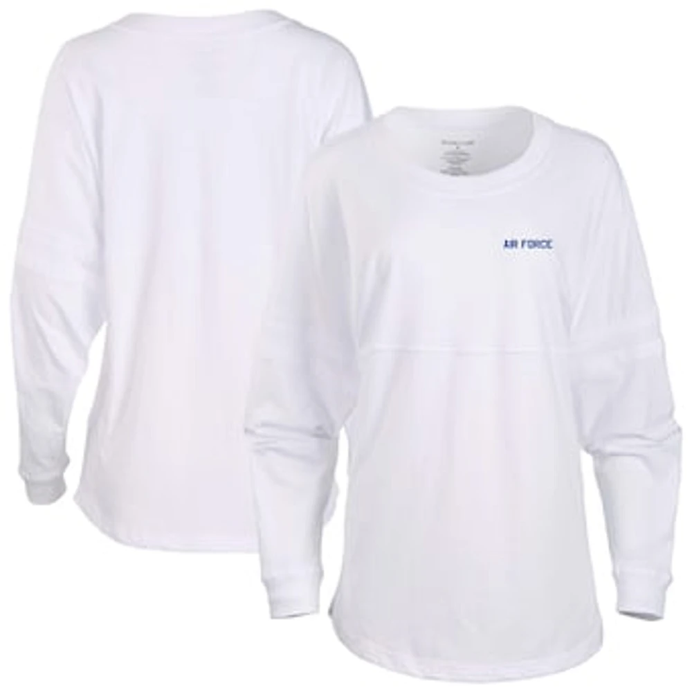 Women's White Air Force Falcons Pom Long Sleeve Jersey