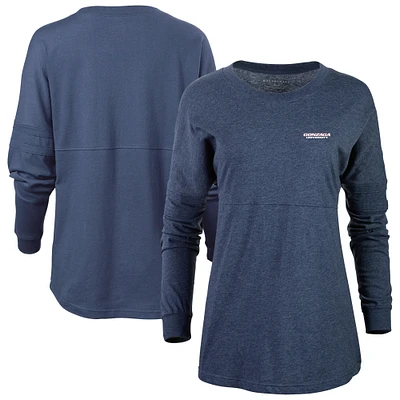 Women's Navy Gonzaga Bulldogs Pom Long Sleeve Jersey