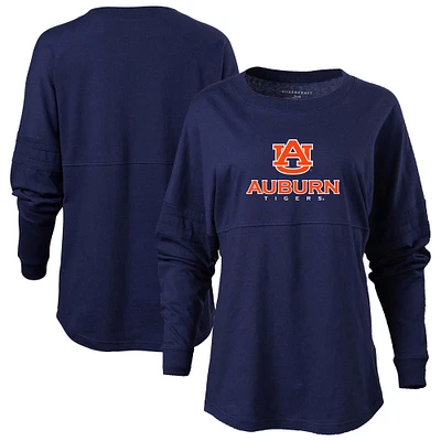 Women's Navy Auburn Tigers Pom Long Sleeve Jersey