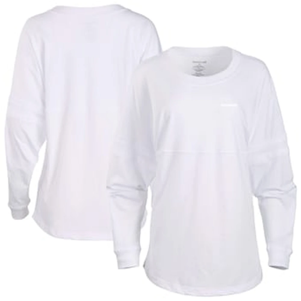 Women's White Arkansas Razorbacks Pom Long Sleeve Jersey