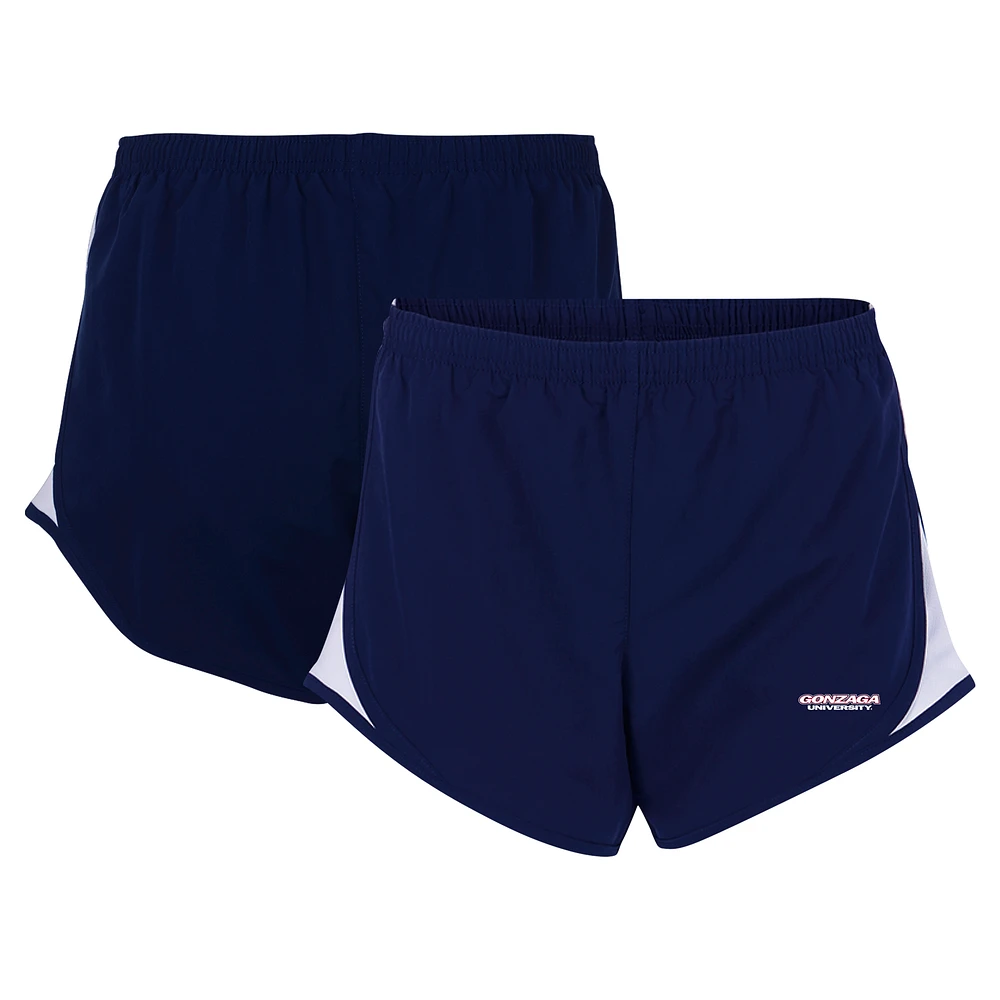 Women's Boxercraft Navy Gonzaga Bulldogs Essential Lined Athletic Shorts
