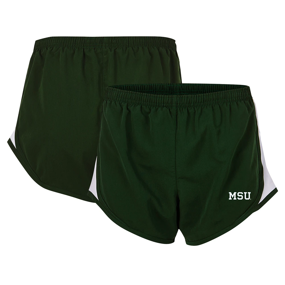 Women's Boxercraft Green Michigan State Spartans Essential Lined Athletic Shorts