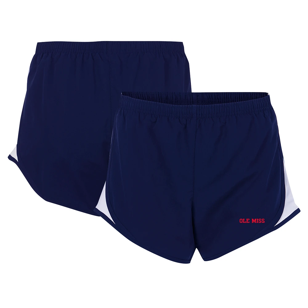 Women's Boxercraft Navy Ole Miss Rebels Essential Lined Athletic Shorts