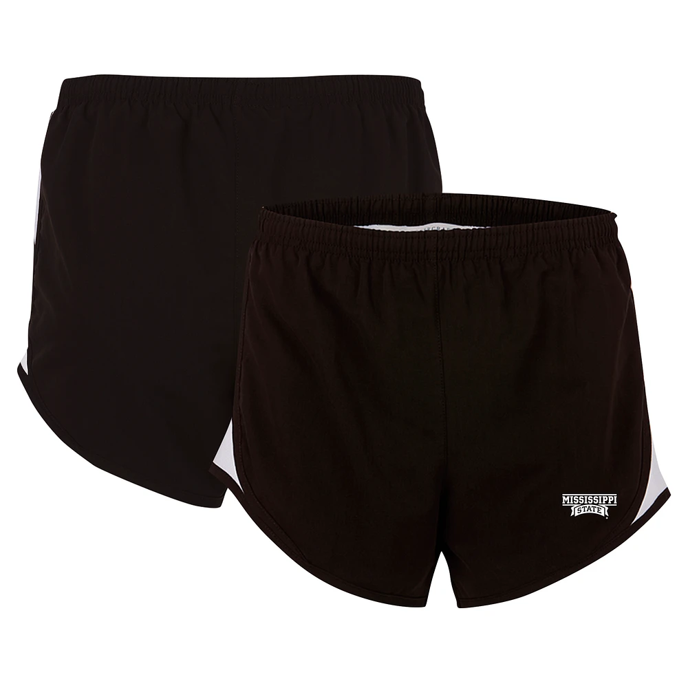 Women's Boxercraft Black Mississippi State Bulldogs Essential Lined Athletic Shorts