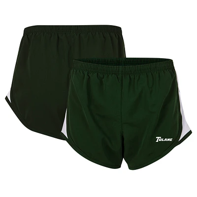 Women's Boxercraft Green Tulane Wave Essential Lined Athletic Shorts