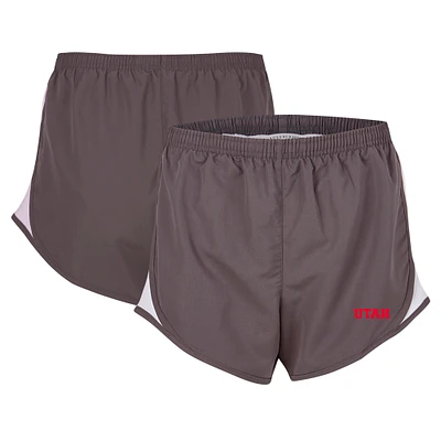 Women's Boxercraft Gray Utah Utes Essential Lined Athletic Shorts