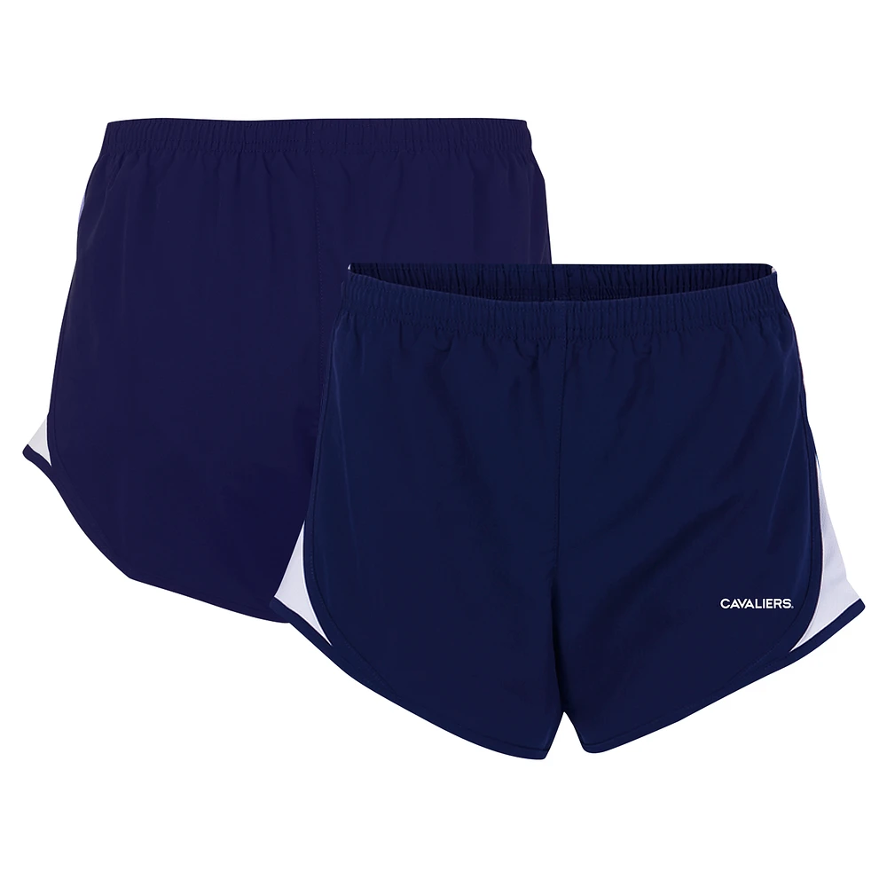 Women's Boxercraft Navy Virginia Cavaliers Essential Lined Athletic Shorts