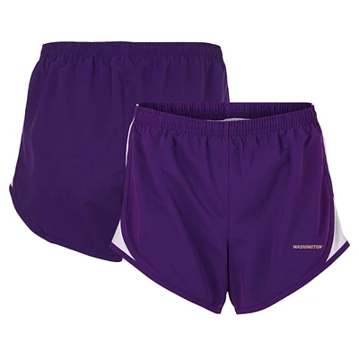 Women's Boxercraft Purple Washington Huskies Essential Lined Athletic Shorts