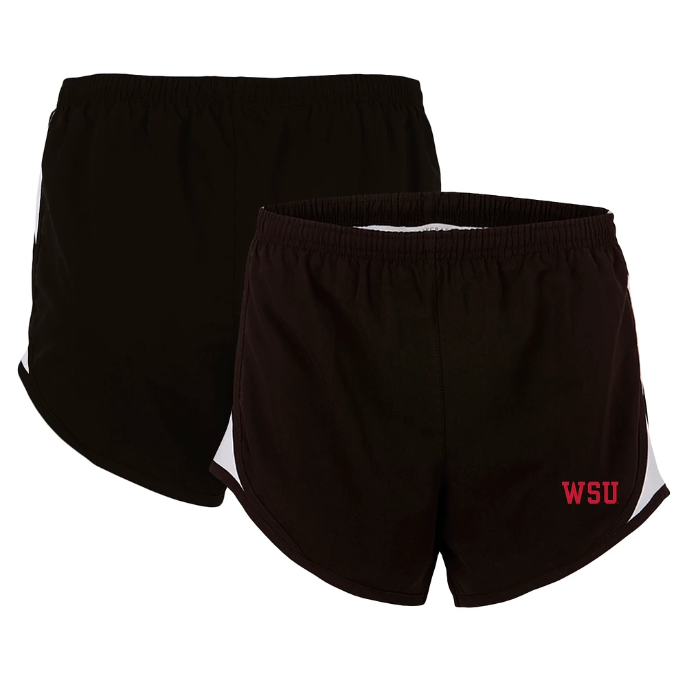 Women's Boxercraft Black Washington State Cougars Essential Lined Athletic Shorts