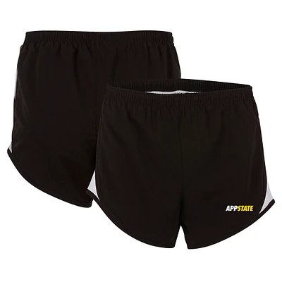 Women's Boxercraft Black Appalachian State Mountaineers Essential Lined Athletic Shorts