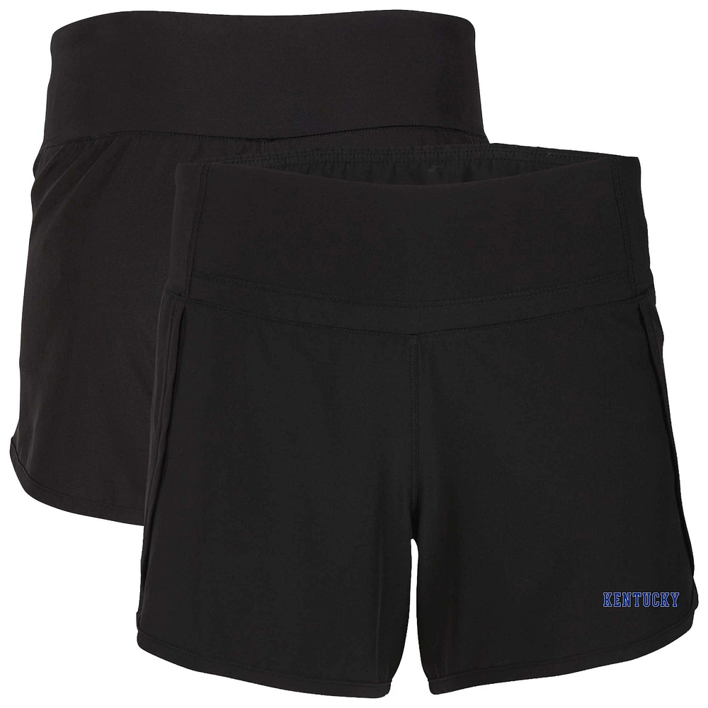 Women's Boxercraft Black Kentucky Wildcats Stretch Woven Lined Shorts