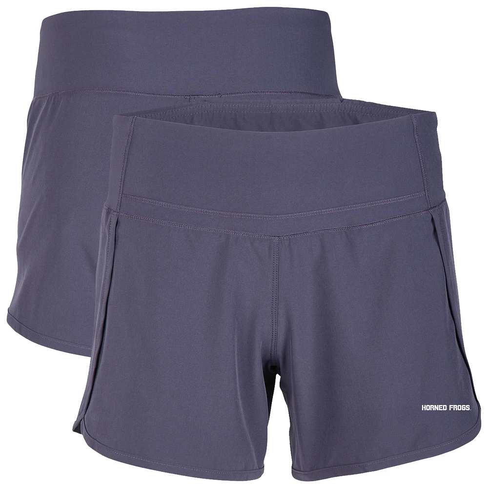 Women's Boxercraft Purple TCU Horned Frogs Stretch Woven Lined Shorts