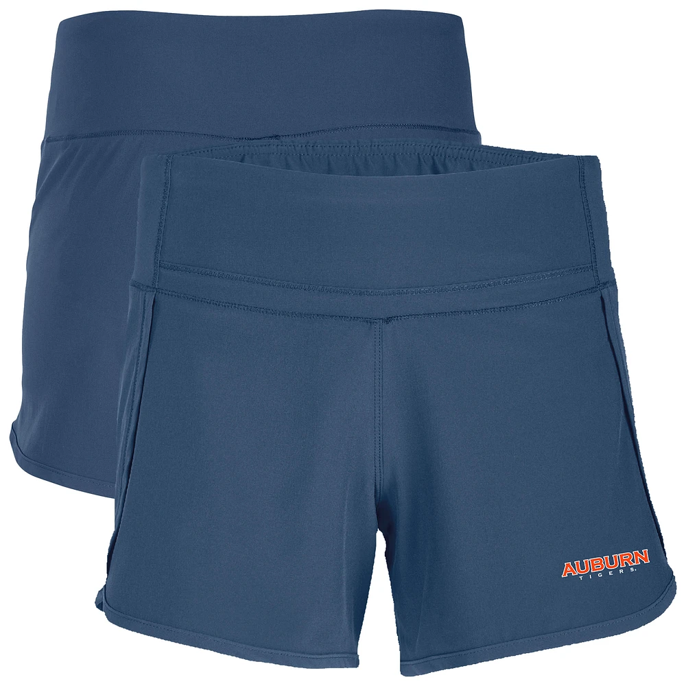 Women's Boxercraft Blue Auburn Tigers Stretch Woven Lined Shorts
