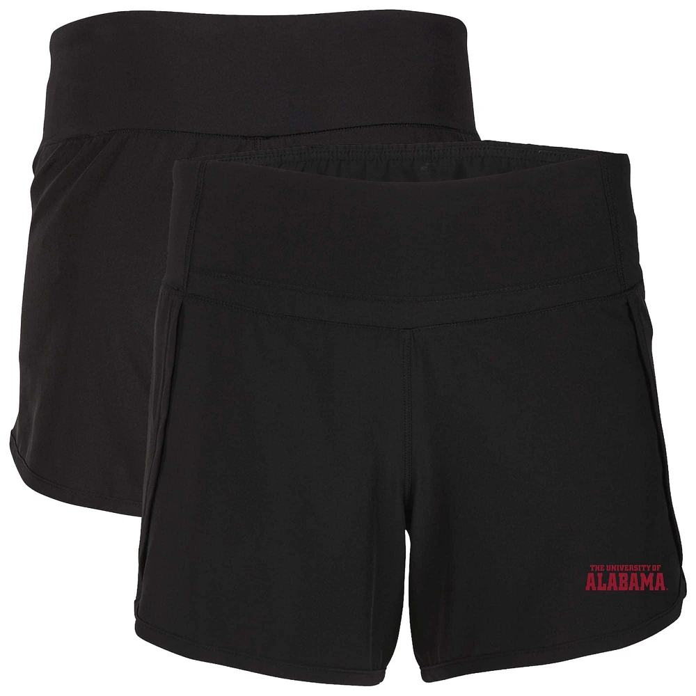 Women's Boxercraft Black Alabama Crimson Tide Stretch Woven Lined Shorts