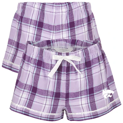 Women's Boxercraft Purple Kansas State Wildcats Flannel Shorts