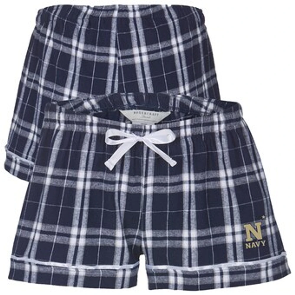 Women's Boxercraft Navy Midshipmen Flannel Shorts