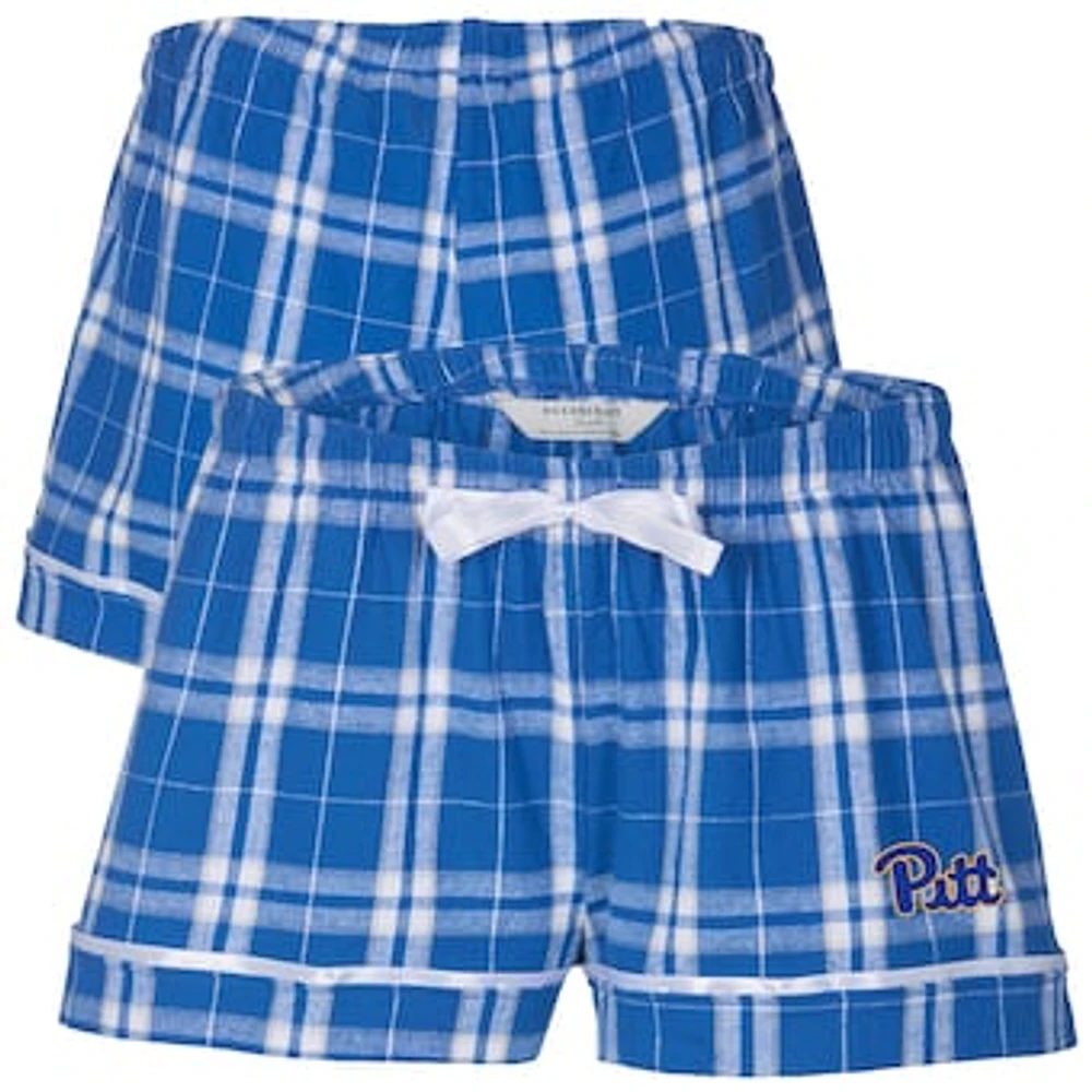 Women's Boxercraft Royal Pitt Panthers Flannel Shorts