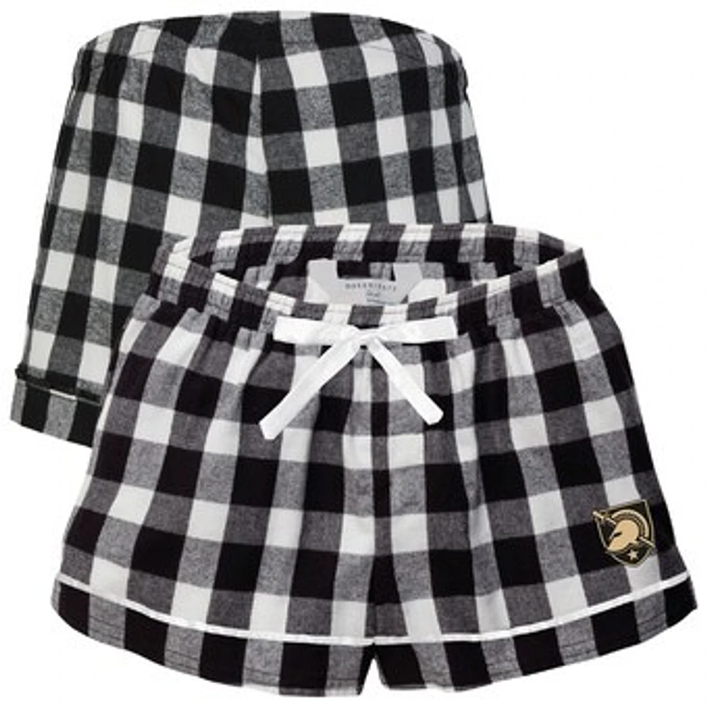 Women's Boxercraft Black Army Knights Flannel Shorts