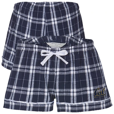 Women's Boxercraft Navy Cal Bears Flannel Shorts