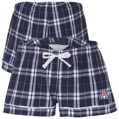 Women's Boxercraft Navy Arizona Wildcats Flannel Shorts