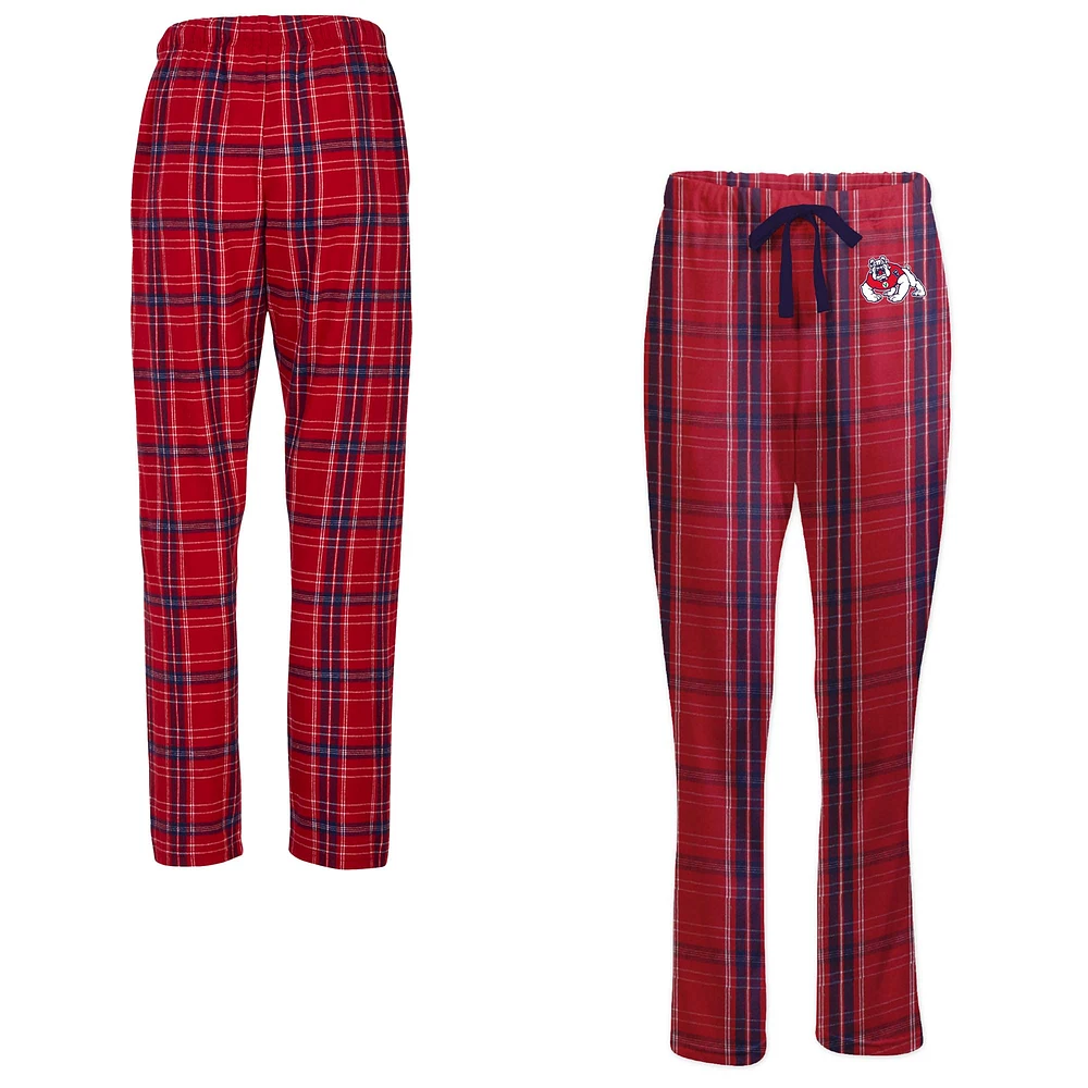 Women's Boxercraft Red Fresno State Bulldogs Haley Flannel Pants