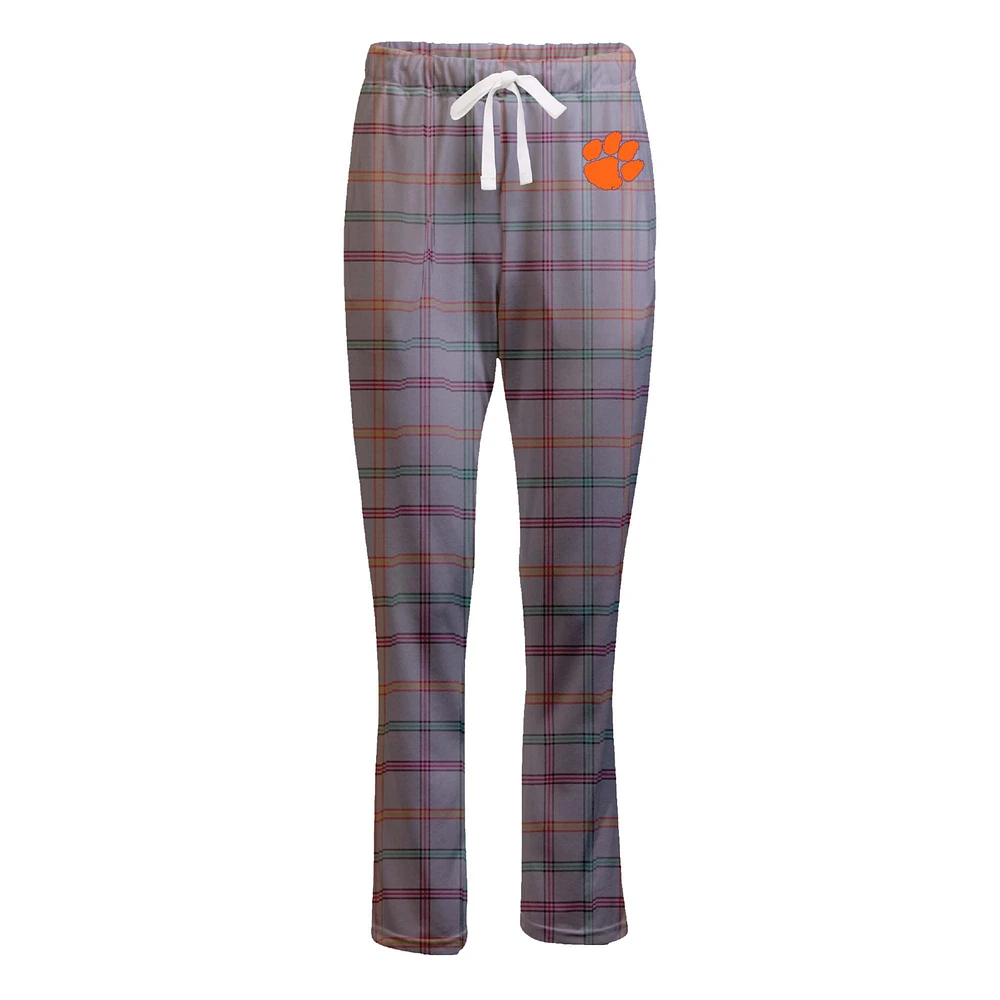 Women's Boxercraft Gray Clemson Tigers Haley Flannel Pants