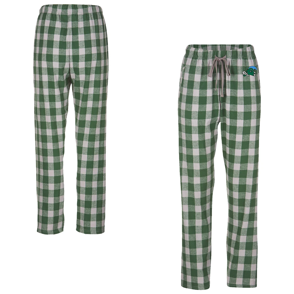 Women's Boxercraft Green Tulane Wave Haley Flannel Pants