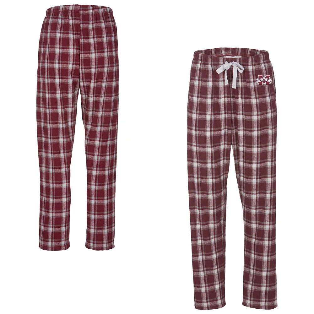 Women's Boxercraft Maroon Mississippi State Bulldogs Haley Flannel Pants