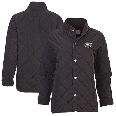 Women's Boxercraft Black Florida Gators Quilted Market Full-Zip Jacket