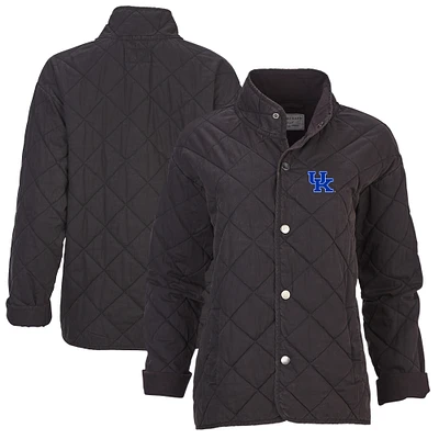 Women's Boxercraft Black Kentucky Wildcats Quilted Market Full-Zip Jacket